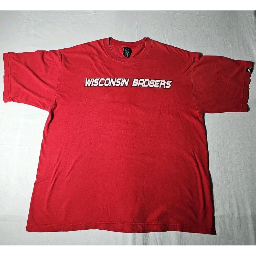 Starter Wisconsin Badgers T-Shirt Mens XL Red Graphic NCAA College
